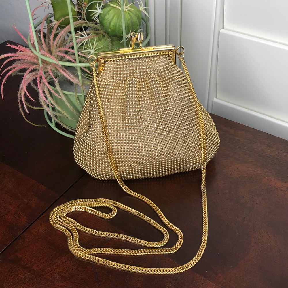 Whiting & Davis International Gold Tone Mesh Bag